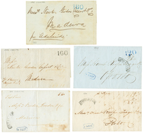 GIBRALTAR To MADEIRA Or PORTUGAL - 1840/46 Lot 5 Entire Letters From GIBRALTAR To MADEIRA & PORTUGAL With Tax Marking An - Gibraltar