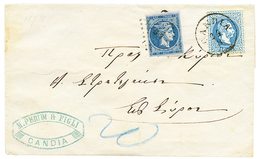 1874 AUSTRIAN LEVANT 10s Canc. CANDIA + GREECE 20l Canc. 67 Sur Lettre De CANDIA (CRETE). Vvf. - Sonstige & Ohne Zuordnung