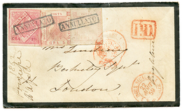 NAPOLI : 1859 20gr + 5g+ 1g Canc. ANNULATO On Envelope To ENGLAND. Vf. - Ohne Zuordnung