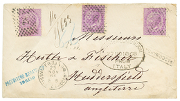 1868 60c(x3) + Rare Cachet REGISTERED LONDON/ FROM ITALY On REGISTERED Envelope To GREAT BRITAIN. Superb. - Ohne Zuordnung