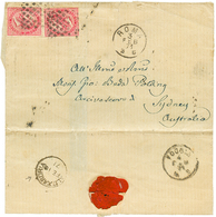 "80c Rate To AUSTRALIA Via ALEXANDRIA" : 1871 40c(x2) Canc. ROMBI On Cover (fault) From ROMA To SYDNEY (AUSTRALIA). Vers - Ohne Zuordnung