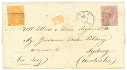 "70c Rate To AUSTRALIA" : 1873 10c + 60c On Cover From ROMA Via SUEZ To SYDNEY (AUSTRALIA). Verso, SYDNEY + BRINDISI. Su - Ohne Zuordnung