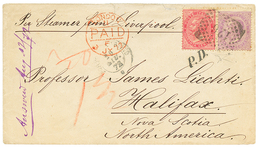 "1L. To NOVA SCOTIA" : 1877 40c + 60c Canc. 126 + PORTO-MAURIZIO On Envelope To HALIFAX (NOVA SCOTIA). RARE. BOTTACCHI C - Ohne Zuordnung