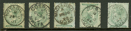 MALTA : Lot 5 Stamps With Superb Cancellations (NOTABILE, COSPICUA, MICIABRO, RABATO ....). Superb. - Malta (...-1964)