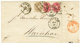 POLAND Incoming Mail : 1865 PRUSSIA 1s(x2) + 3s Canc. By Error BRESLAU 21 6 65 (pen Cancel) + BRESLAU 12 6 65 On Cover T - Sonstige & Ohne Zuordnung