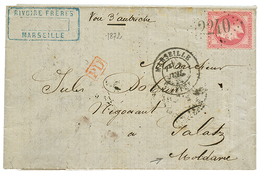 ROMANIA - Incoming Mail : 1872 FRANCE 80c EMPIRE On Cover Via AUSTRIA To GALATZ. Verso, WIEN. Vvf. - Sonstige & Ohne Zuordnung