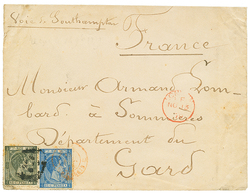 PUERTO RICO : 1879 15c + 25c On Envelope Via LONDON To FRANCE. Vf. - Porto Rico