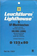 Leuchtturm - Blocs 122x80 Fond Noir (Réf. 73631) - Bandes Cristal