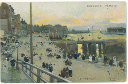 Luigi LOIR - Les Plages De France, Le Tréport - Carte Publicitaire Biscuits Pernot - Loir