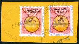 BRAZIL 2002 -  SNARE DRUM  - MUSIC - MUSICAL INSTRUMENTS - Pair 2002 - Oblitérés