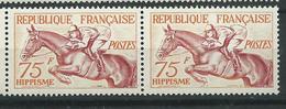 [24] Variété : N° 965 Hippisme Timbre Plus Petit Tenant à Normal ** - Neufs