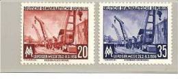 DDRMi.Nr.518-19**/ Frühjahrsmesse Leipzig 1956 - Ungebraucht