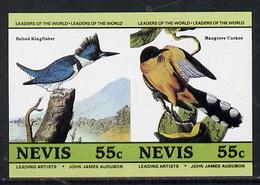 Nevis 1985, Birds, Kingfisher, J. Audubon, 1val In Pair IMPERFORATED - Albatros