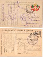 2 Franchigie  1916 - 17 Con Annullo Divisionale ( 212 ) - Storia Postale (Posta Aerea)