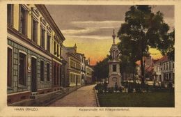 HAAN, Rhld., Kaiserstrasse Mit Kriegerdenkmal, War Monument (1920s) AK - Haan