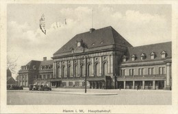 HAMM I. Westfalen, Hauptbahnhof, Auto (1929) AK - Hamm