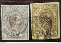 Italy , 1884-86 , Usato Pacchi Postali , 1.25 - 1.75 Lire , - Colis-postaux