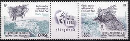 T.A.A.F. // F.S.A.T. 2018 - Faune, Le Gorfou Sauteur - 2 Val Neufs // Mnh - Unused Stamps