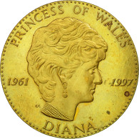 United Kingdom , Médaille, La Princesse Diana, 1997, SUP+, Copper-Nickel Gilt - Sonstige & Ohne Zuordnung