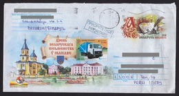 BELARUS COVER WITH TRUCK RECENT STAMP SENT TO PERU - Trucks