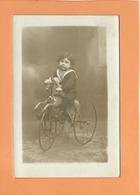 Carte Photo  Jeux , Jouets - Enfant Sur Un Cheval Sur Roue - Spielzeug & Spiele