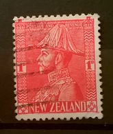 FRANCOBOLLI STAMPS NUOVA ZELANDA NEW ZELAND 1926 RE GIORGIO VI IN UNIFORME KING GIORGIO VI UNIFORM CON ANNULLO - Gebruikt