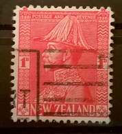 FRANCOBOLLI STAMPS NUOVA ZELANDA NEW ZELAND 1926 RE GIORGIO VI IN UNIFORME KING GIORGIO VI UNIFORM CON ANNULLO - Usados