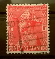 FRANCOBOLLI STAMPS NUOVA ZELANDA NEW ZELAND 1926 RE GIORGIO VI IN UNIFORME KING GIORGIO VI UNIFORM CON ANNULLO - Usati