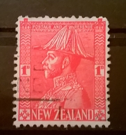 FRANCOBOLLI STAMPS NUOVA ZELANDA NEW ZELAND 1926 RE GIORGIO VI IN UNIFORME KING GIORGIO VI UNIFORM CON ANNULLO - Usati