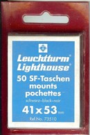 Leuchtturm - Pochettes 41x53 Fond Noir (réf. 73510) - Bandes Cristal