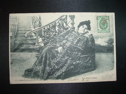 CP DAME TURQUE TP LEVANT RUSSE 2 Surchargé 10 PARA OBL. VIOLETTE 30 DEK 1902 - Levant