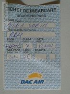 ZA112.10  DACAIR  -Romania Boarding Pass - Cartes D'embarquement