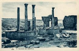 Afrique Du Nord Tunisie Sbeïtla Ruines Colonnes - Túnez