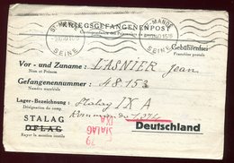 France / Allemagne - Formulaire De St Mandé Pour Camp De Prisonnier  Stalag IXA En 1940 - N64 - Guerra Del 1939-45