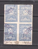 1919 Porto Mi.25yU Block Of Four – Used/oblitere (O) Bulgaria/Bulgarie - Abarten Und Kuriositäten