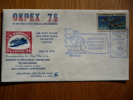 USA UNITED STATES FDC OKPEX AIR POST STAMP 01-10-1976 AIRPLANE - 1971-1980