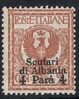 1915 LEVANTE SCUTARI D'ALBANIA SINGOLO SASSONE 9 MNH RARO - Amtliche Ausgaben