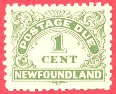 Canada Newfoundland # J1 Mint VF - Postage Due - Fin De Catalogue (Back Of Book)