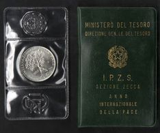 ITALIA 500 LIRE ARGENTO 1986 ANNO INTERNAZIONALE DELLA PACE FDC SET ZECCA - Jahressets & Polierte Platten