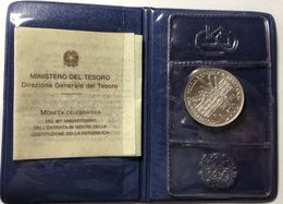 ITALIA 500 LIRE ARGENTO 1988 COSTITUZIONE DELLA REPUBBLICA FDC SET ZECCA - Mint Sets & Proof Sets