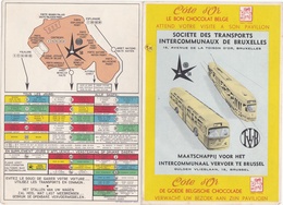 BELGIUM - SOCIÉTE DES TRANSPORTS INTERCOMMUNAUX DE BRUXELES - TRAMWAYS AUTOBUS - MAP 1958 - Europa