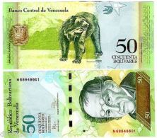 VENEZUELA Billet 50 BOLIVARES 2011 P92  OURS /  SIMON RODRIGUEZ UNC NEUF - Other - America