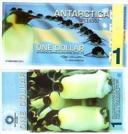 Antarctica Billet 1 DOLLAR 14/12/ 2011 PENGUIN NEW DESIGN NOUVEAU NEUF UNC - Autres - Amérique