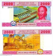 CONGO AFRIQUE CENTRALE AFRICAN STATES Billet 2000 FRANCS 2002 P108T NEUF UNC - Sonstige – Afrika