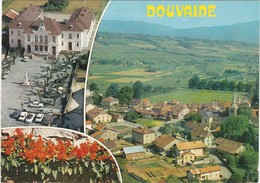 F74-061 DOUVAINE - 3 VUES - VUE GENERALE AERIENNE - PLACE - ANNEES 1970 - Douvaine