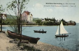 MÜHLFELD-HERRSCHING A. Ammersee, Schapells Hotel-Restaurant Seespitz (1910s) AK - Herrsching