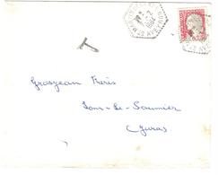 St MARTIN DELENNE Aveyron Lettre 25 C Marianne Decaris Yv 1263 Ob 19621 Ob Hexagone Pointillé Agence Postale Lautier F7 - Briefe U. Dokumente