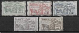 COLONIE ITALIANE CASTELROSSO 1923 OCCUPAZIONE ITALIANA DELL'ISOLA SASS. 10-14 MNH XF - Castelrosso