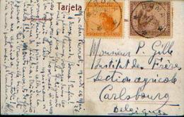 CONGO EX-BELGE – Pli Ayant Circulé De BOMA Vers CARLSBOURG (27/05/1925) Sur CP Espagnole - Briefe U. Dokumente