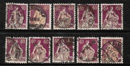 SWITZERLAND   Scott # 136 USED WHOLESALE LOT OF 10 (WH-247) - Vrac (max 999 Timbres)